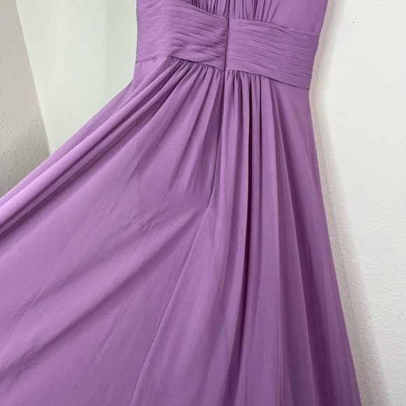 Azazie Women's Purple Halter Bonnie Bridesmaid Dress A8 A10 Maxi Long Sleeveless - Picture 12 of 13